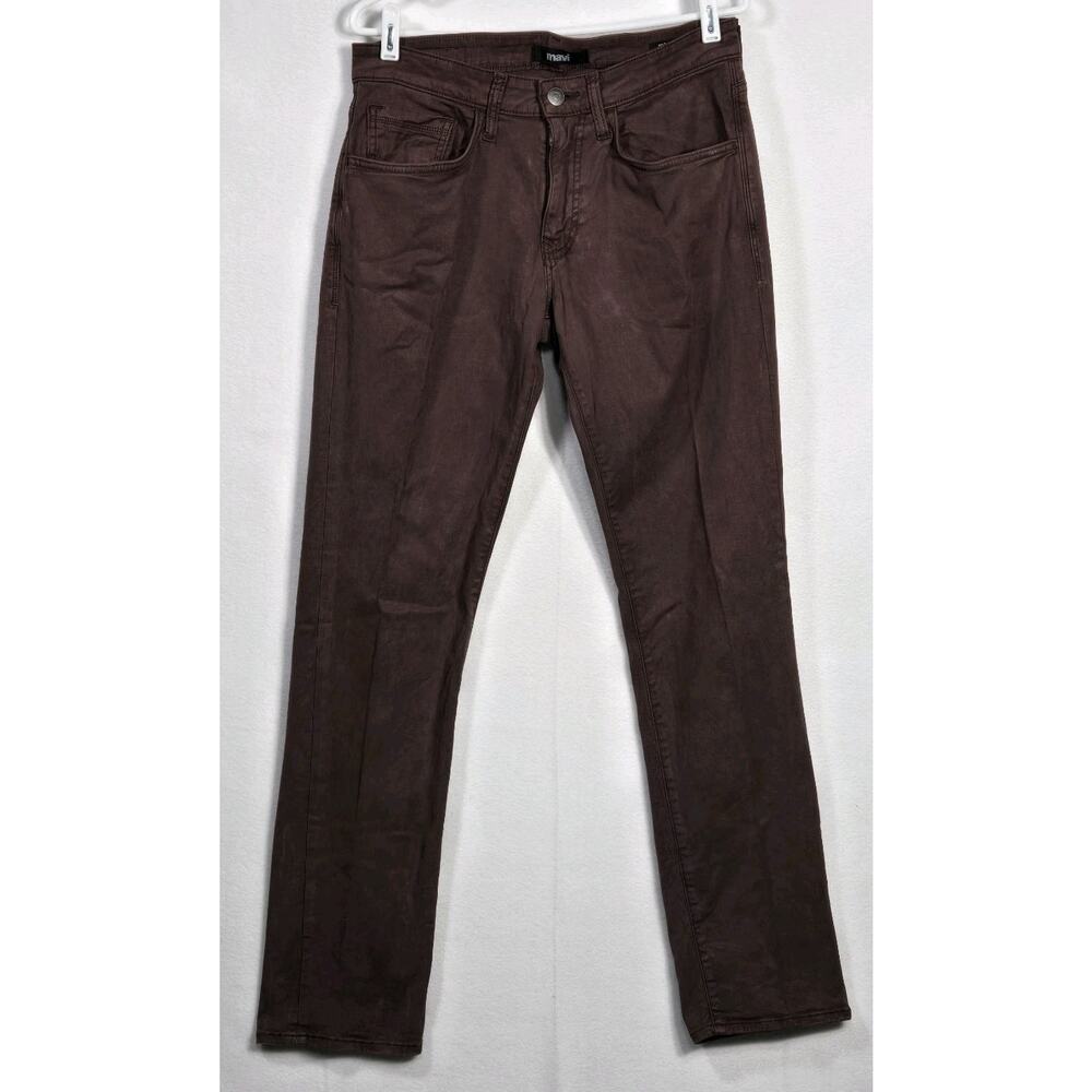 Mavi Marcus Slim Straight Leg Stretch Pants Burgundy 30x32